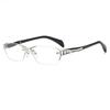Square Rimless Belt Legs Reading Glasses Frame for Men Women Luxury Brand  Business Presbyopia Eyeglasses Prescription Eyewear