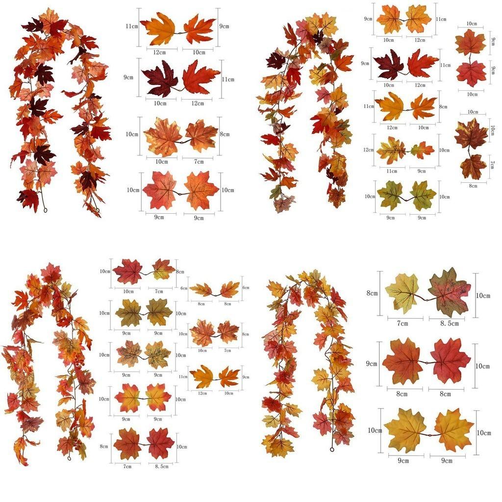 Stunning Maple Leaf Garland For Parties Weddings And Home Decor 175cm Fall Leaves