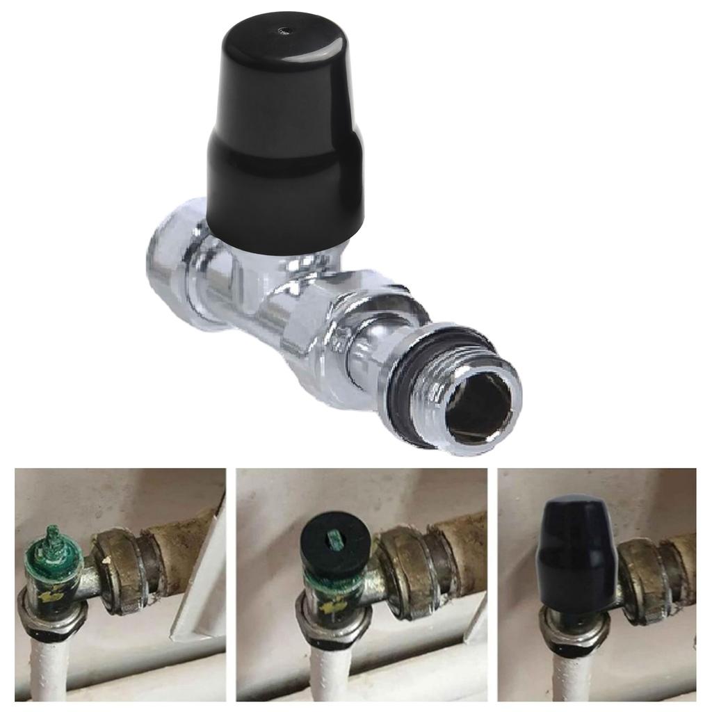 2/4pcs Radiator Valve Cap Black Plastic Radiator Cap Household Radiator Valves Replacement Accessories 25x36x20mm