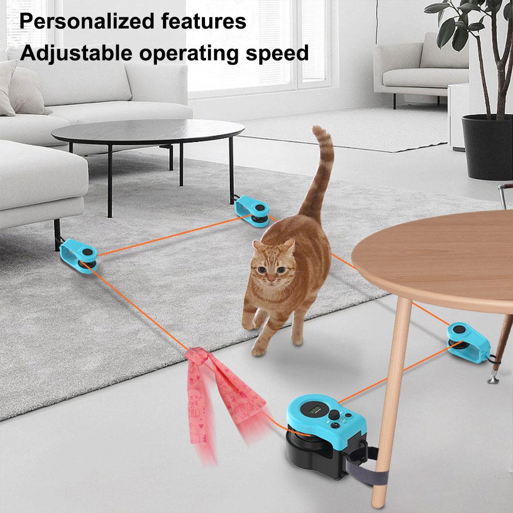 Interactive Cat Toys Cat Wheel Exerciser New Cat Treadmill for Indoor Adjustable Speed Simulated Interactive Hunting Cat Toy