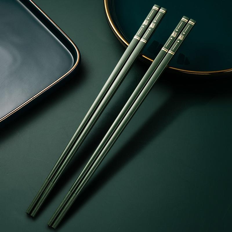 Zestaw 5 par czerwonych pałeczek z włókna szklanego wielokrotnego użytku antypoślizgowe pałeczki do jedzenia i gotowania w stylu chińskim 9,5 cala