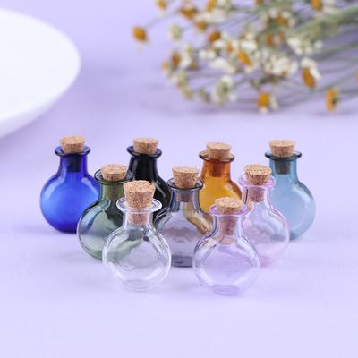 2Pcs Mini Glass Bottles Wishing Bottle with Corks Tiny Jars Vials Storage Bottle