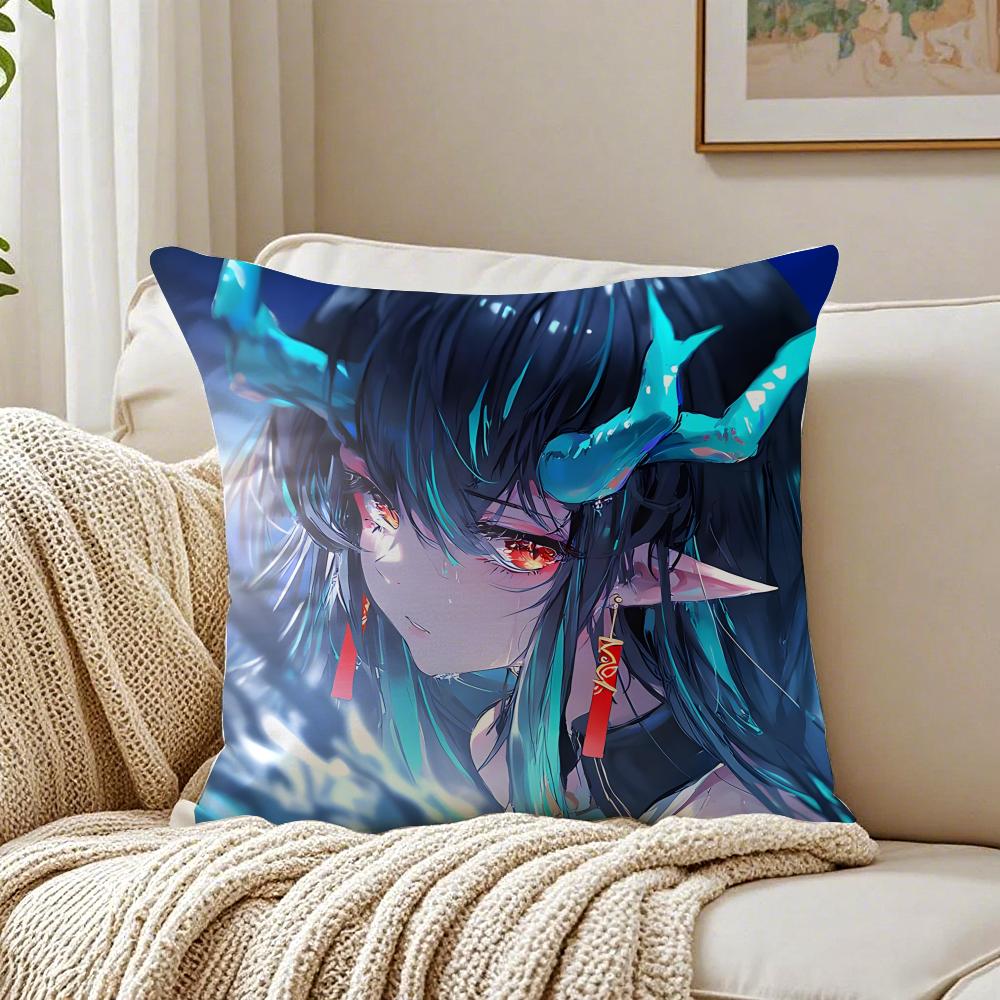 1Pcs Strategic A-Arknights Exquisitely Game Icon Cushion Cover Pillowcase Anti-Dustmite Living Room Sofa Decor Cushion Room