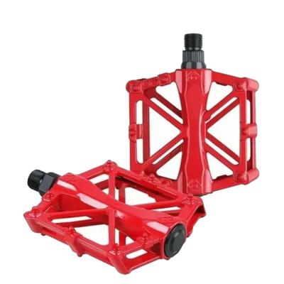 Mountain Bike Pedals Aluminum Alloy Stable Hollow Design Light Weight High Strength Wide Road Bike