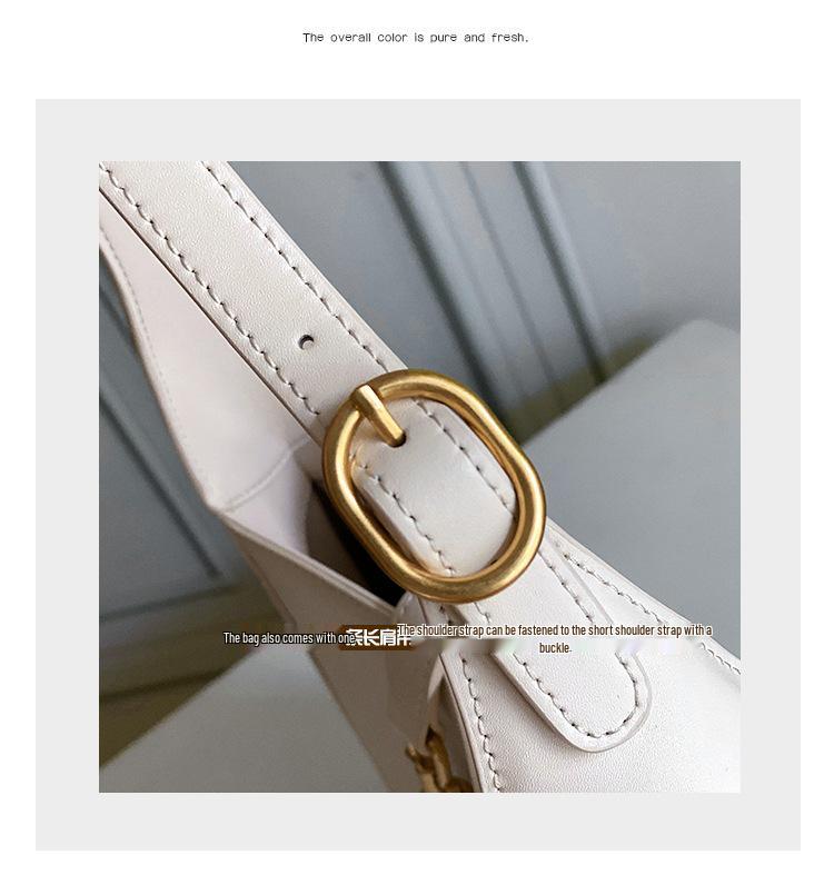 2025 New Style Women's Genuine Cowhide Leather Shoulder Bag - Casual, Simple, Stylish Handbag with Lock.