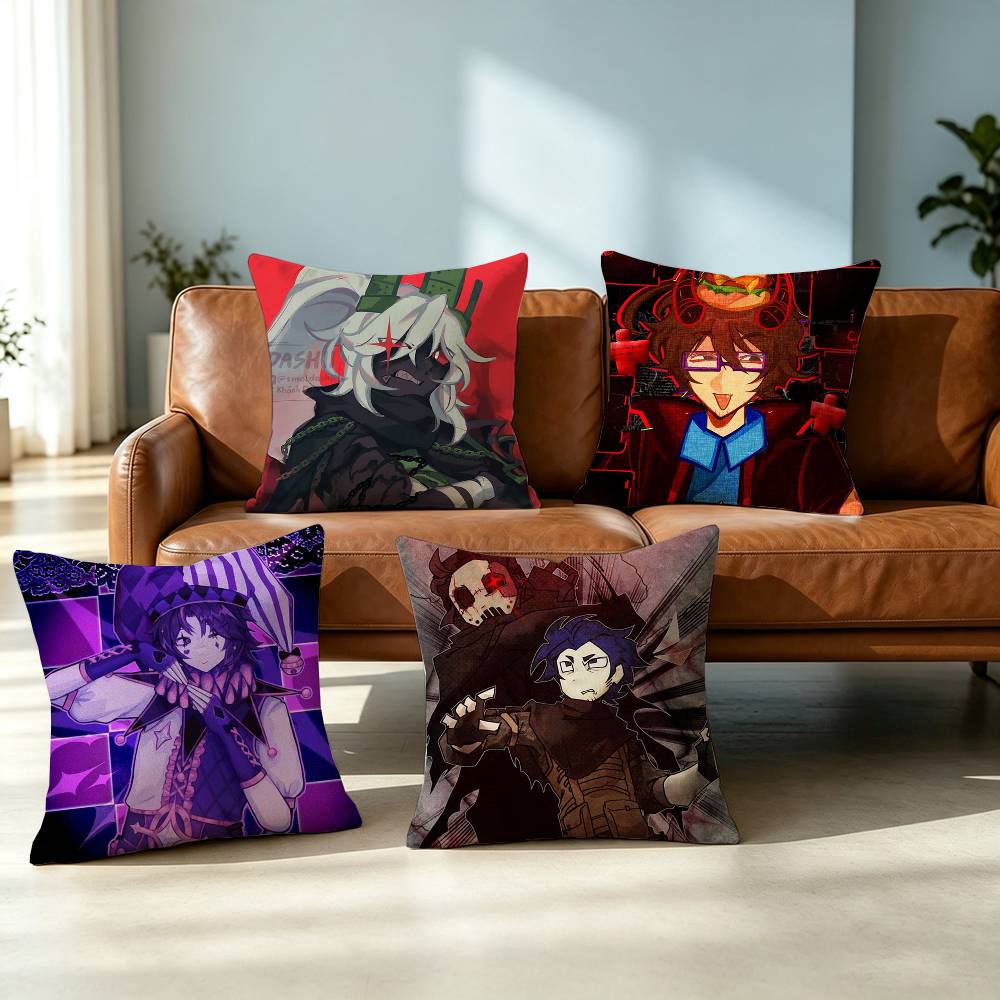 Forsaken Chance Horror Game Pillow Case Square Double-Sided Sofa Cushion Cover Bedroom Bedside Pillow Gift