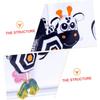 Plush Baby Crib Wind Chime Toy Hanging Pendant Infant Toy Squeaky Sound Stroller And Crib Compatible Black White Multi