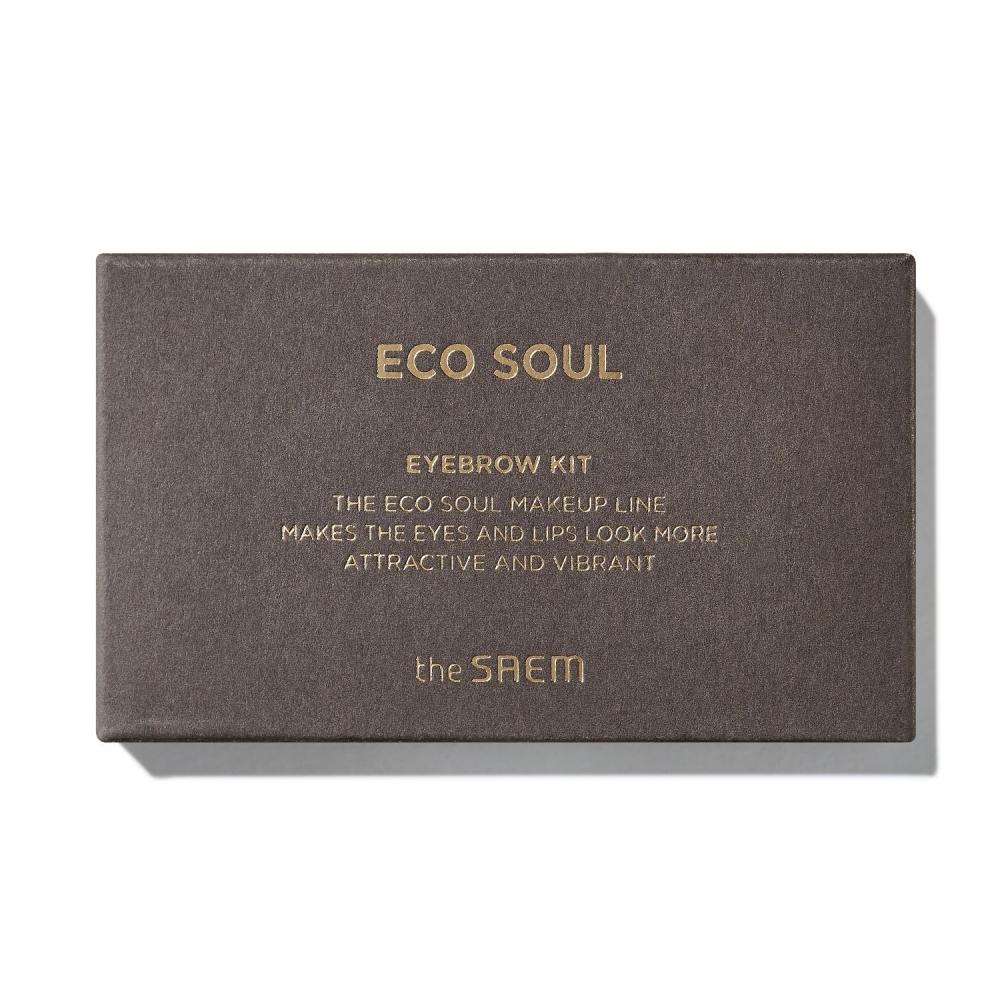 The Saem 02 Gray Brown Eco Soul Two Tone Eyebrow Powder