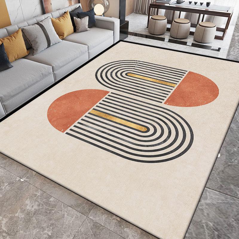 Large Area Rug Non-Woven Washable for Living Room Bedroom Study Nordic Ins Style Commercial Home Decor