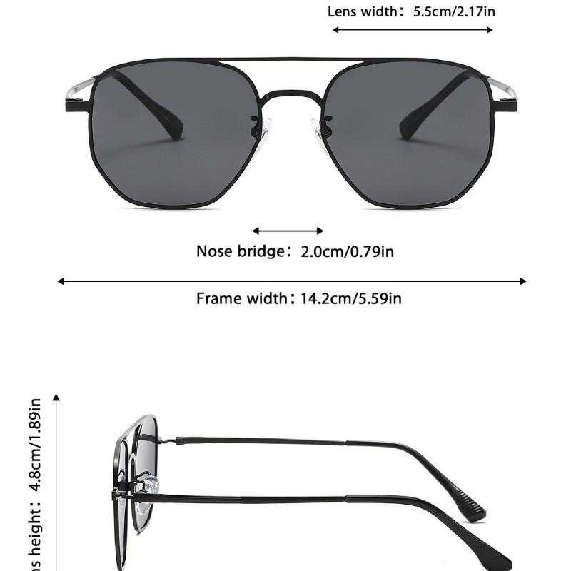 New Classic Frog-Eye Sunglasses Metal Double-Bridge Stylish UV400 Shades Eyewear for Fishing and Driving Outdoor Travel Eyewear
