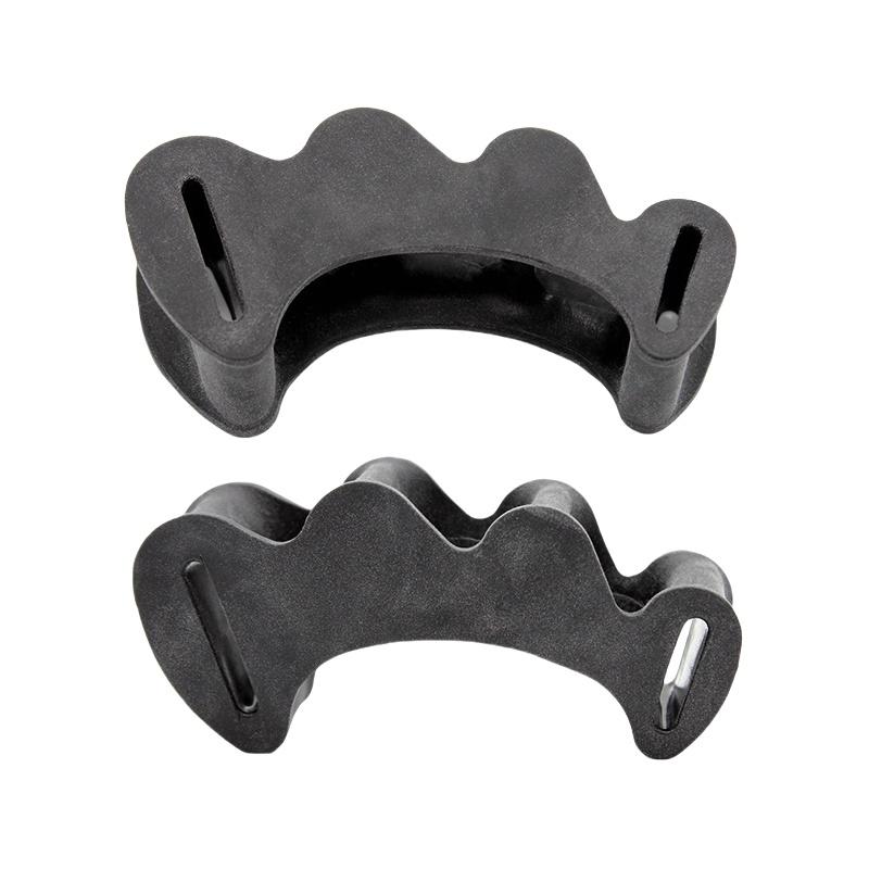 2Pcs 3-Hole Silicone Toe Corrector Gel Separator Pad for Hammer Toe Overlapping Toe Daily Foot Care чёрный