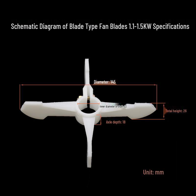 

Retractable Hole Plastic Fan Blade for JO2 Motor - Sizes: 22, 28, 32, 38, 42, 48, 55