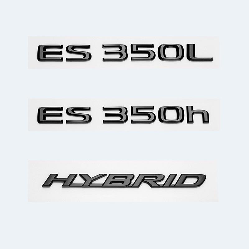 ABS-Buchstaben ES200 ES240 ES250 ES300h ES350 Glänzend Schwarzes Emblem Auto Kofferraumplakette Modifiziertes Aufgewertetes Aufkleber für Lexus ES Serie VH6