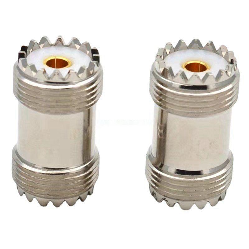 AEE4-4 Pcs UHF SO239 Female To UHF Female Straight Connector UHF Female Adapter For UHF PL259 Male