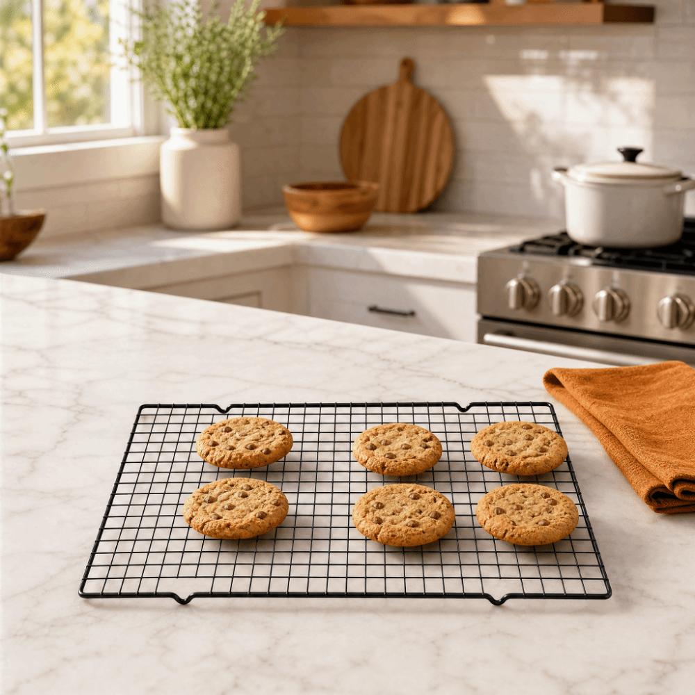 Stainless Steel Cooking Grill Tray Nonstick Surface Wire Cooking Net  BBQ Biscuit Cake Bread