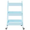 3 Tier Storage Trolley Blue 42 X 41.5 X 77 Cm Steel