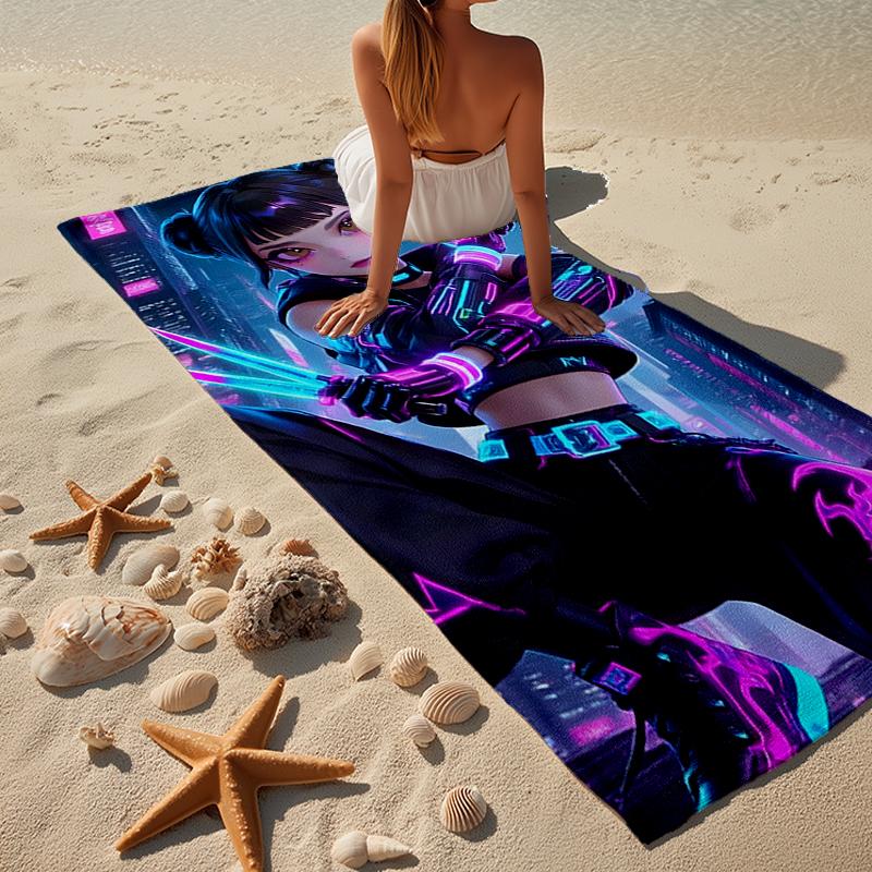 Kpop Cartoon Beach Towel, Super Soft Microfiber, Gift for Her/Him, Birthday, for Pool, Beach, Travel, Home Decor Fan Gifts