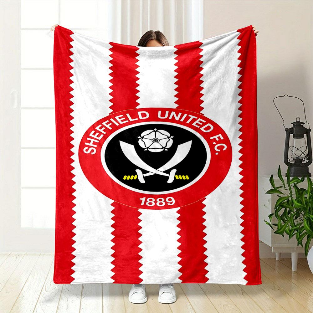 Sheffield United FC Logo Blanket Design print blanket soft and cozy perfect for the living room bed sofa or a nap,gift
