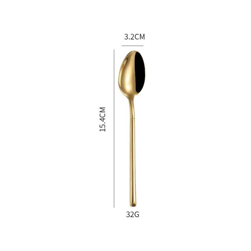 High-grade Gold Cutlery Set: Thickened 304 Stainless Steel Knight Knife, Fork, Spoon for Western Food and Steak (4-piece)