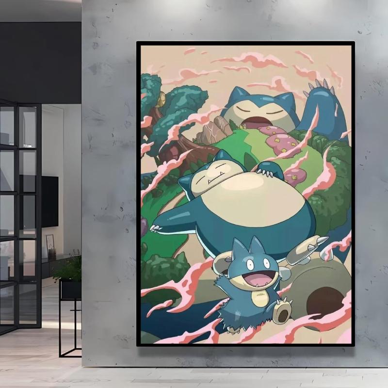 Adorable Pikachu Themed Home Wall Painting Printed on High Quality Canvas It's An Ideal Choice for Collection and Decoration