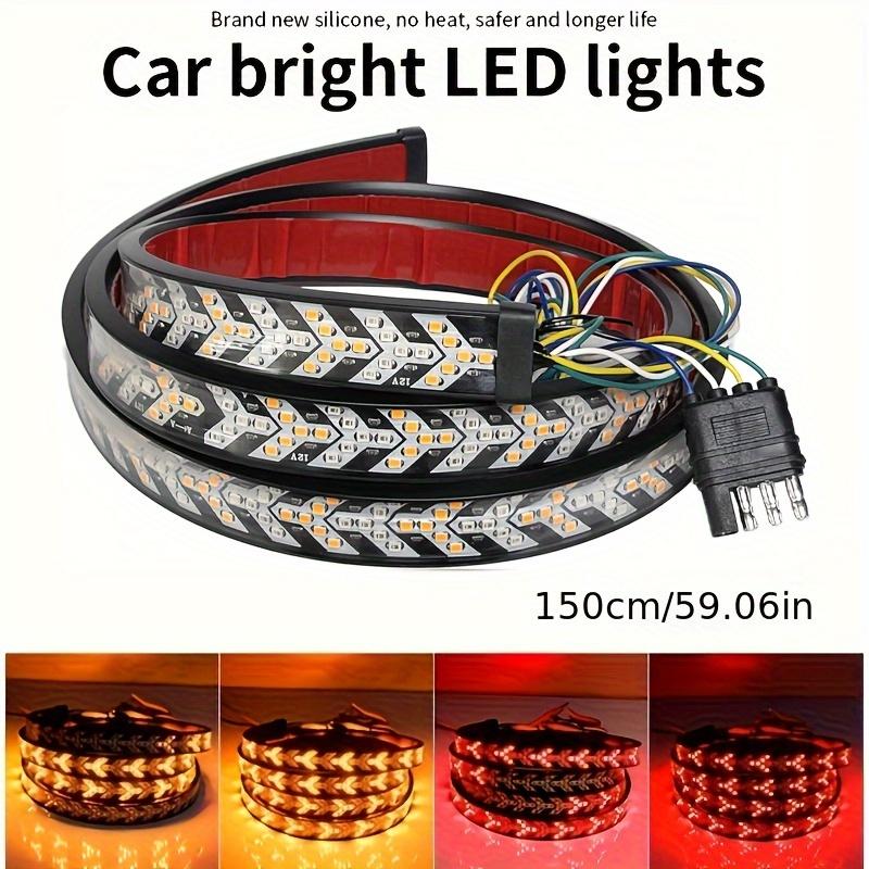 60 Inch Arrow LED Tailgate Light Bar Strip for Truck Flexible Switchback Red Amber Yellow Sequential Led Light- Waterproof