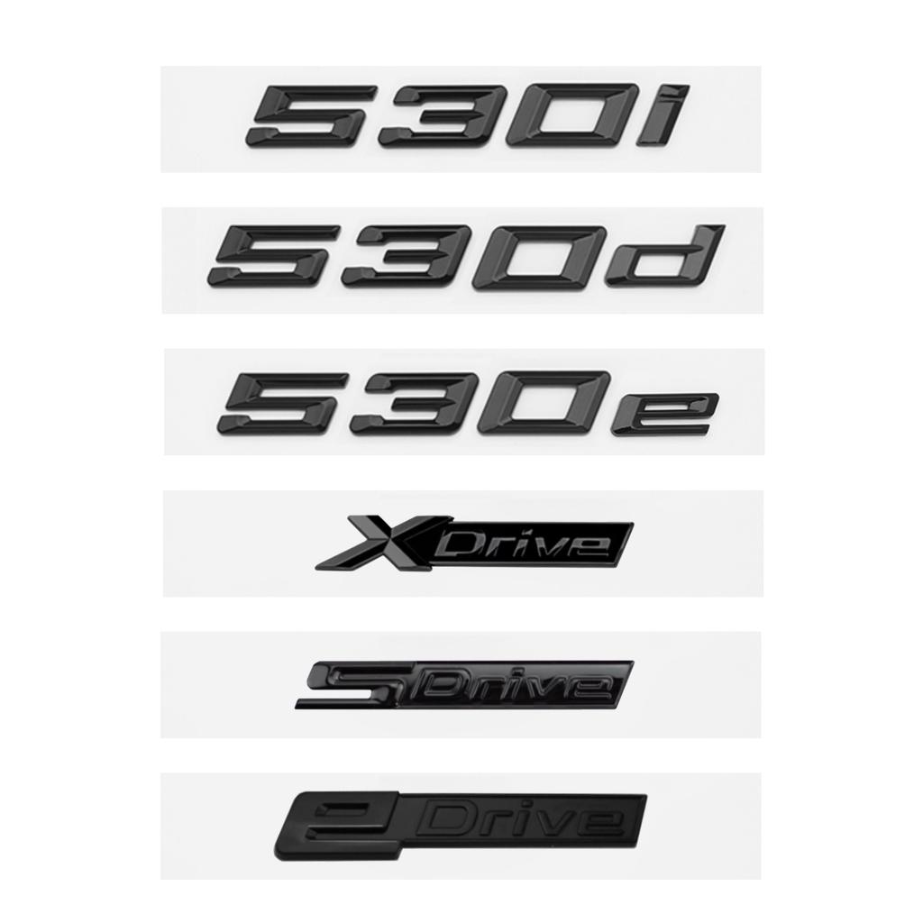 Glossy Black 520i 523i 525d 530d 530e 535d 540d 545e ABS Emblem for BMW 5 Series E39 E60 E61 F10 F11 G30 Car Trunk Logo Sticker tv2
