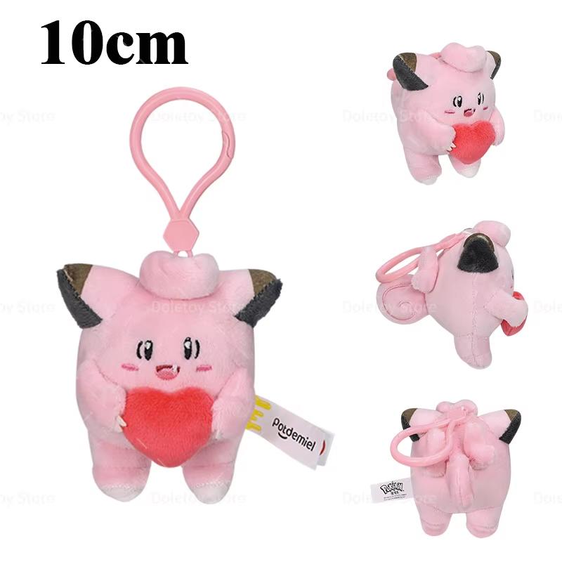 32 Styles Original Pokemon Plush Keychain Pikachu Bulbasaur Gengar Mimikyu Plusle Minun Kawaii Backpack Pendant Keyring Present