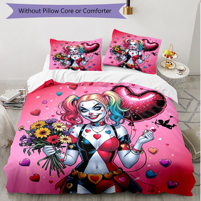 3pcs Duvet Cover Set (1*Duvet Cover + 2*Pillowcase, Without Core), Superhero Print Soft All‑Season Bedding Set, Home Bedroom Decor Gift