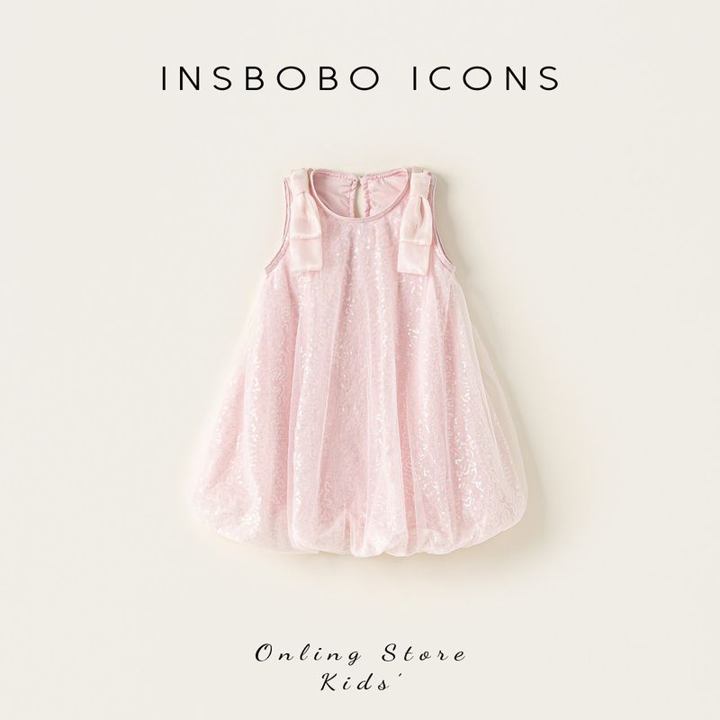 Insbobo Girl Dress Summer Thin Female Baby Bud Skirt Kids Princess Dress Mesh Summer Fashionable Children s Clothing Pink 80