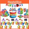 Party Rainbow Friends Supplies Banner Cake Topper Balloons Kids Birthday