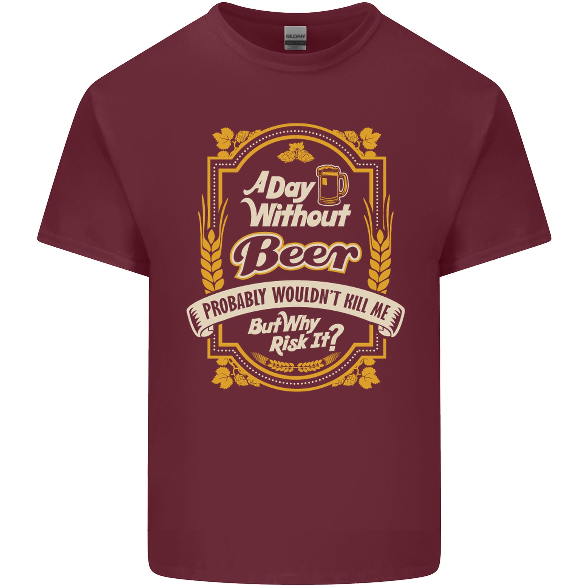 A Day Without Beer Funny Alcohol Unisexs Light Cotton TShirt S