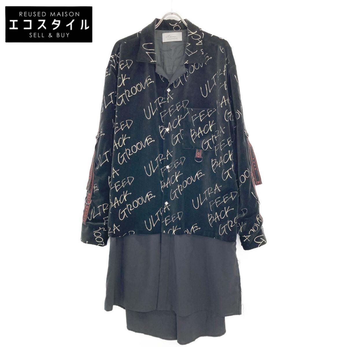 

Azuma. 24AW Black 24AH-SH-01 Velvet Shirt Coat coat O blackUsed