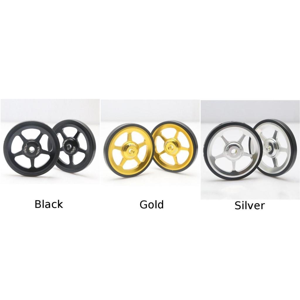 Aceoffix Bicycle Easywheel Easy Rollers Wide Wheels Aluminum Alloy 60mm For Brompton Pikes 3sixty Folding Bike I.32804129
