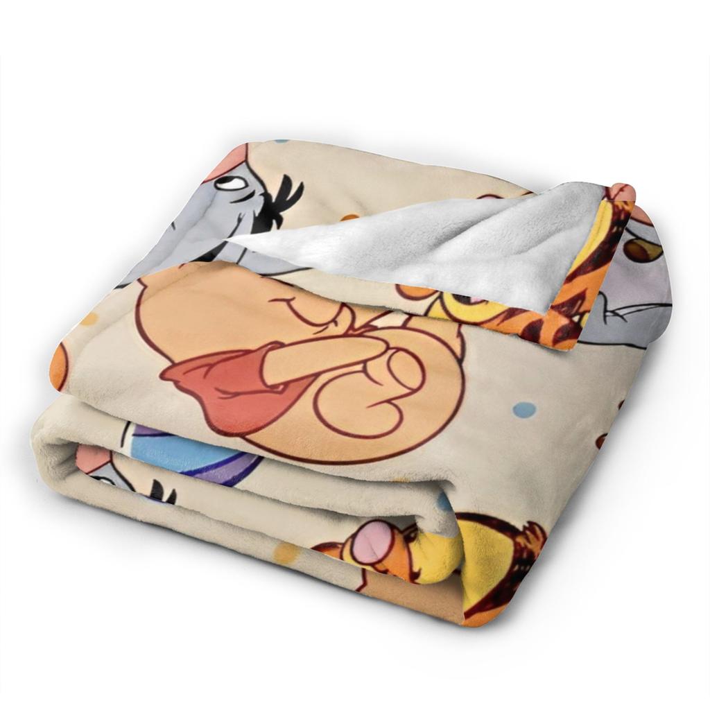 Winnie The Pooh -Teddy Bear Fuzzy Blankets Cute Cartoon Funny Throw Blanket for Home 150*125cm Quilt,