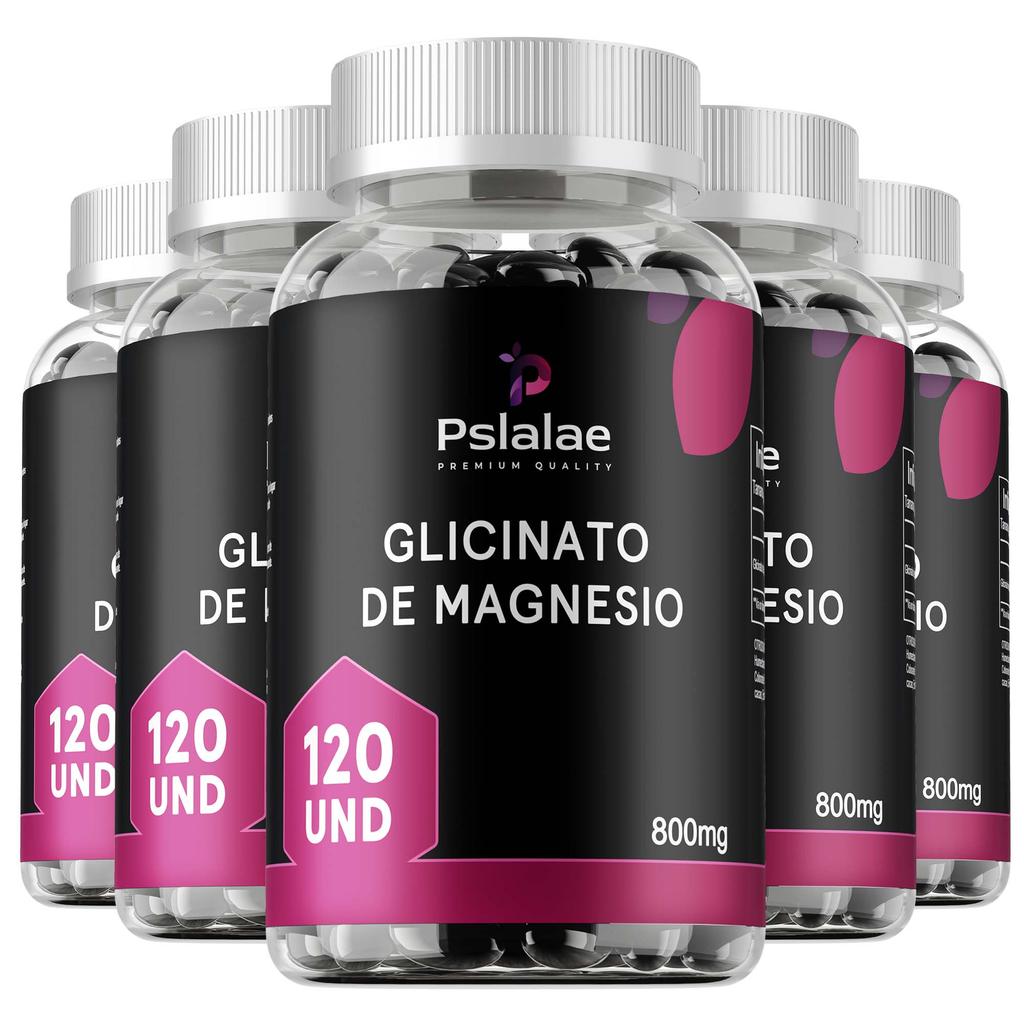 Pslalae Magnesium Glycine Capsules, 800mg Magnesium Glycine Extract, All-Natural, Suitable for Adults