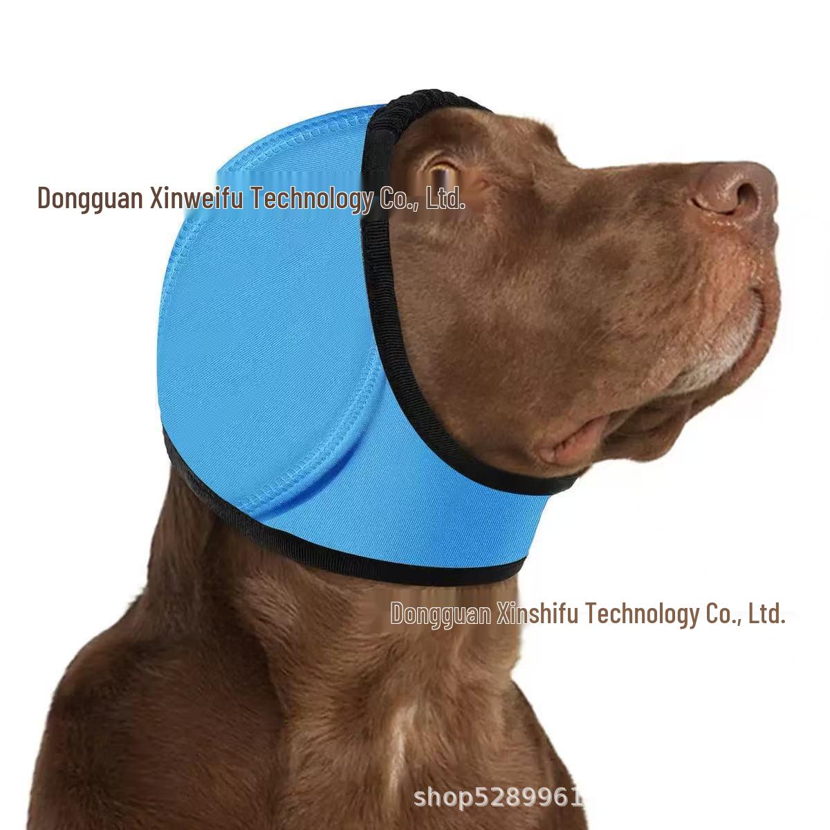 

2025 Waterproof Anti-Thunder Soothing Dog Ear Muffs for Summer Swimming M: Head circumference 35-48cm, Weight 35-60 lbs светло-синий