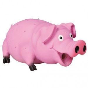 Jouet - Trixie - Cochon poilu - Latex - Mousse polyester - Petit chien