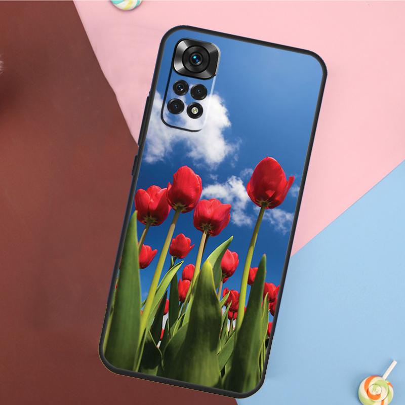 Tulip Flower Cover For Xiaomi Redmi Note 13 14 Pro 12 11 9 10 9S 10S 11S 12S Redmi 14C 10C 12C 13C Case