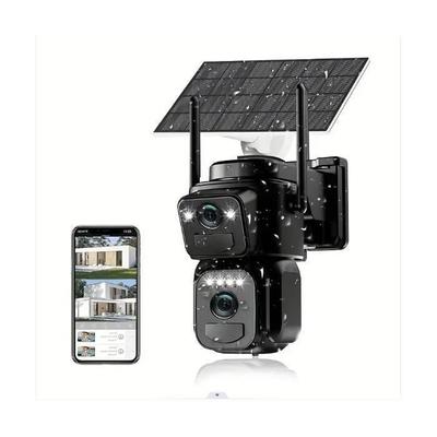 Kamera bezpieczeństwa - Solarna - Podwójny obiektyw - 1080p - Noktowizja - Wbudowane Wi-Fi