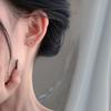 Diamond-inlaid Hollowed-heart Earrings Sweet Girly Heart-shaped Earrings for Women Fresh Style