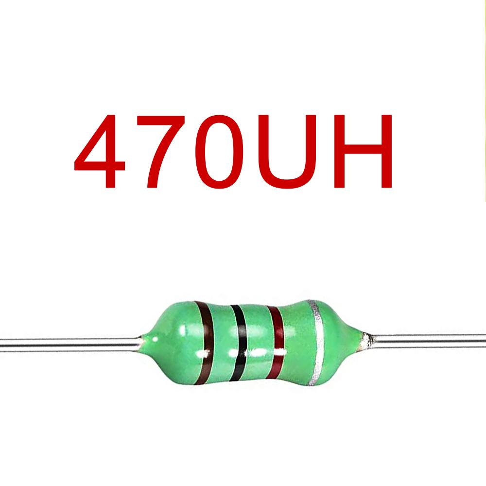 100PCS axiální svodový barevný kroužek Pevná induktor 1/2W 0,5W 1UH~1MH AL0410-1/4.7/10/22/33/47/100/220/470UH 1MH 0410 DIP barevná kruhová induktor Assorted Kit