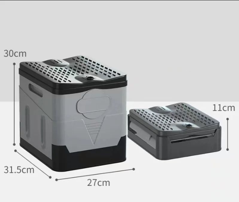 

Portable Folding Toilet, Anti-Odor Storage Box, Car Toilet, Adult Self-Driving Travel, Emergency Toiletency, Collapsible серый