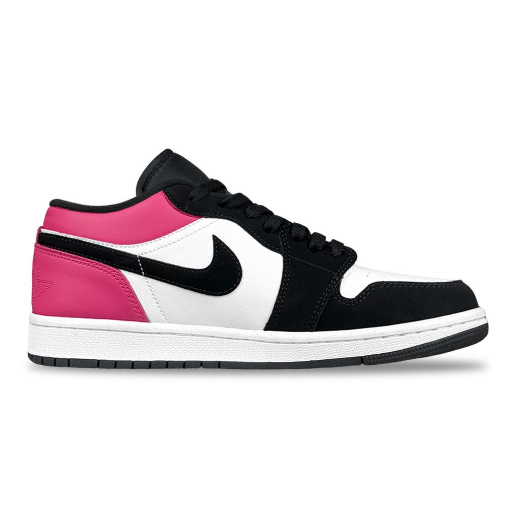 Jordan Air Jordan 1 Pink Leopard Abrasion Resistant Low top Vintage Basketball Shoes Unisex Black Pink HF3148-106(Team701-)