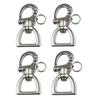 4 PCS Stainless Steel Swivel Spring Release Buckle Webbing Release Buckle 360 Degree Swivel Release Buckle 