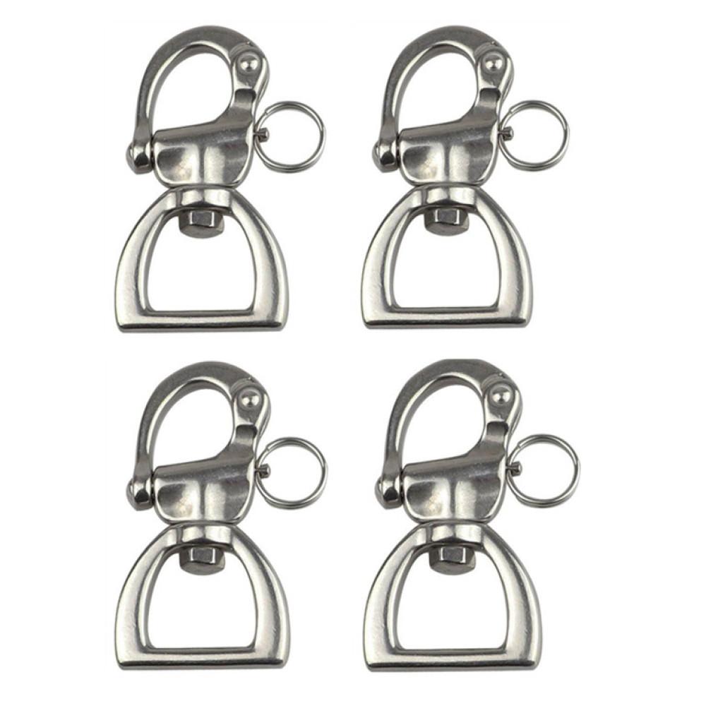 4 PCS Stainless Steel Swivel Spring Release Buckle Webbing Release Buckle 360 Degree Swivel Release Buckle