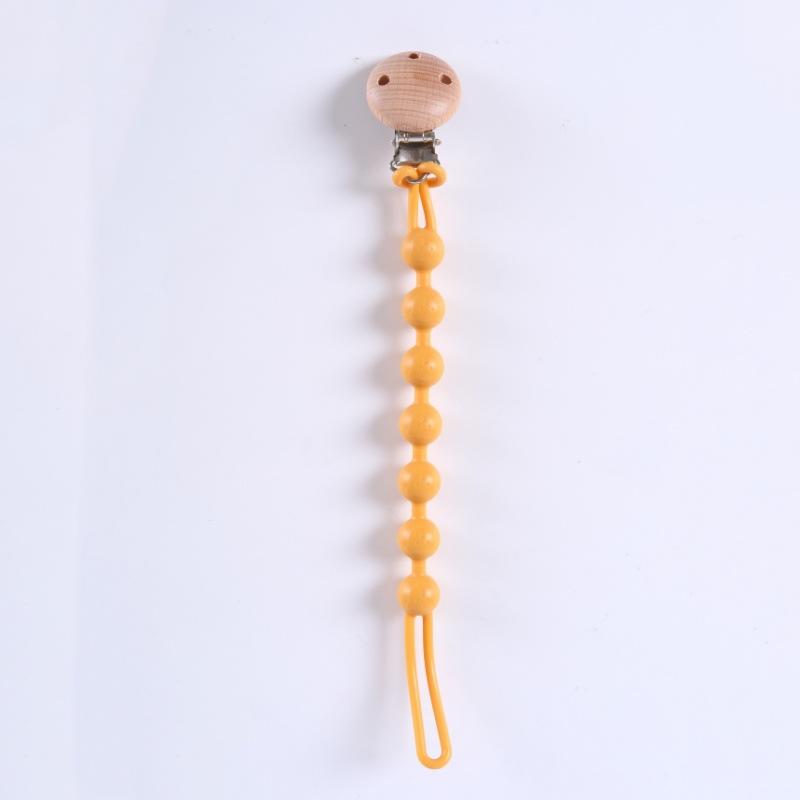 Solid Color Silicone Pacifier Chain Clips Baby Boys Girls Pacifier Gum Chain Bite Music Teeth Grinding Stick Toy Anti Loss Rope
