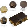 Vintage Leather Journal: Blank Book of Shadows with Deckle Edge Paper
