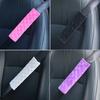 Car Safety Belt Shoulder Protector Cover Universal Magic Tape Short Plush Solid Printing Shoulder Pad Car Seat Belt Accessories
