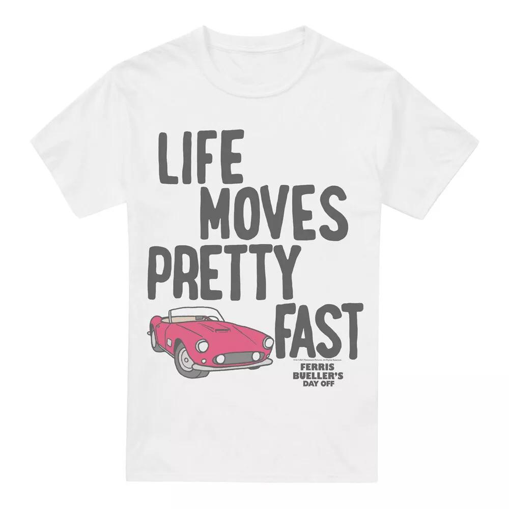 

Ferris Bueller The Slow Down 100% Cotton T-shirt Mens Tees Top S-2XL, White S