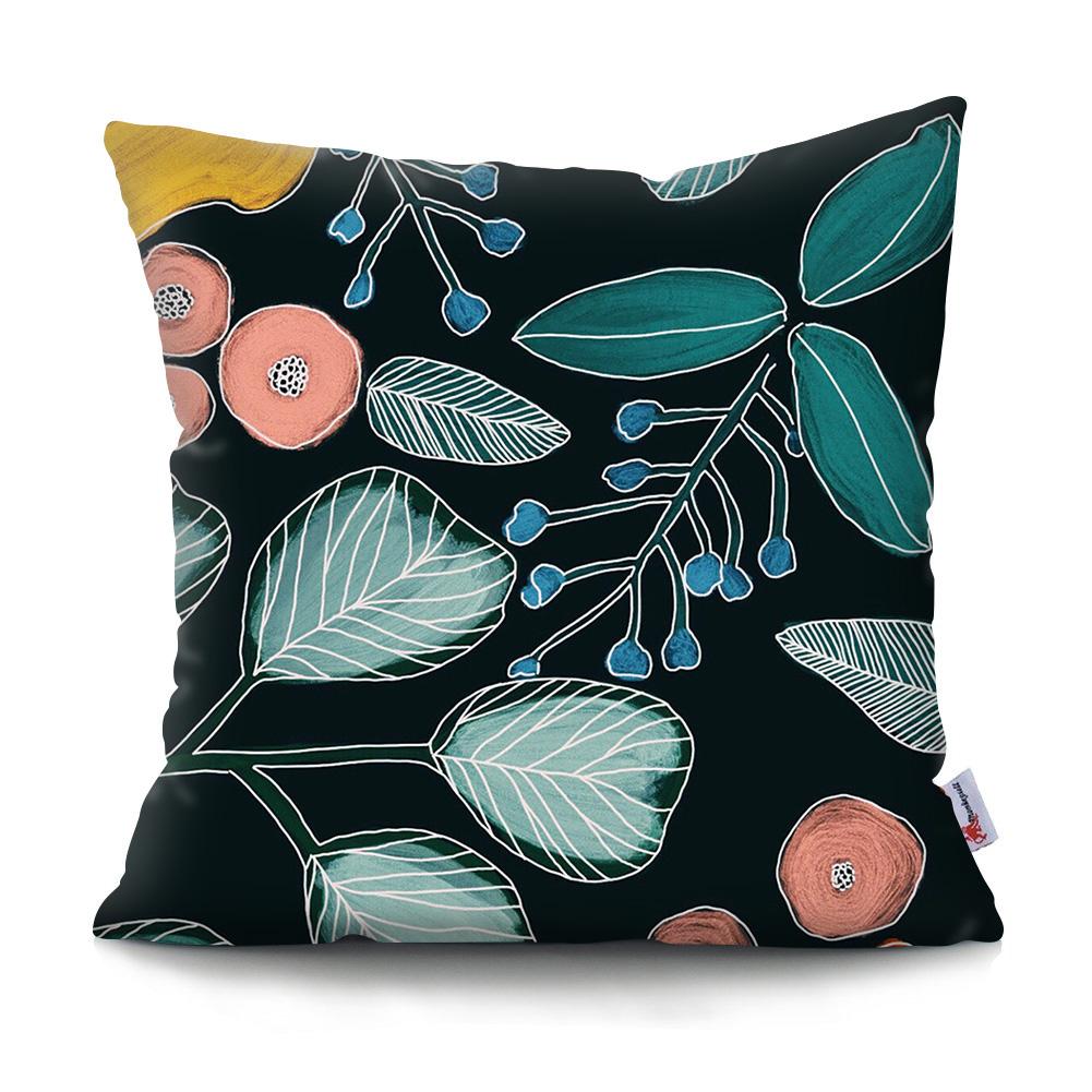 Plant and Fruit Printed Pattern Cushion Cover for Home Living Room Sofa Bedroom Decoration Waist Cushion Pillowcase